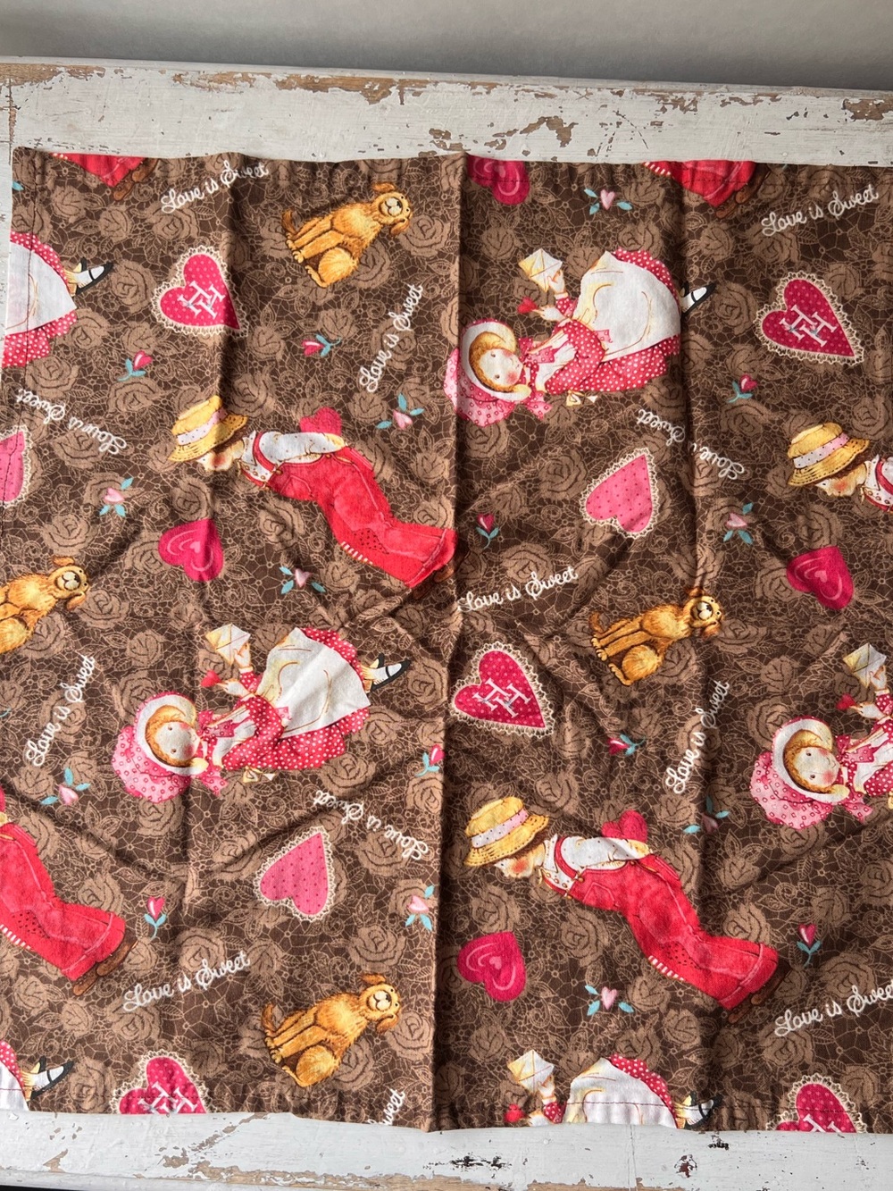 Set of 4 Vintage Holly Hobbie Fabric Squares